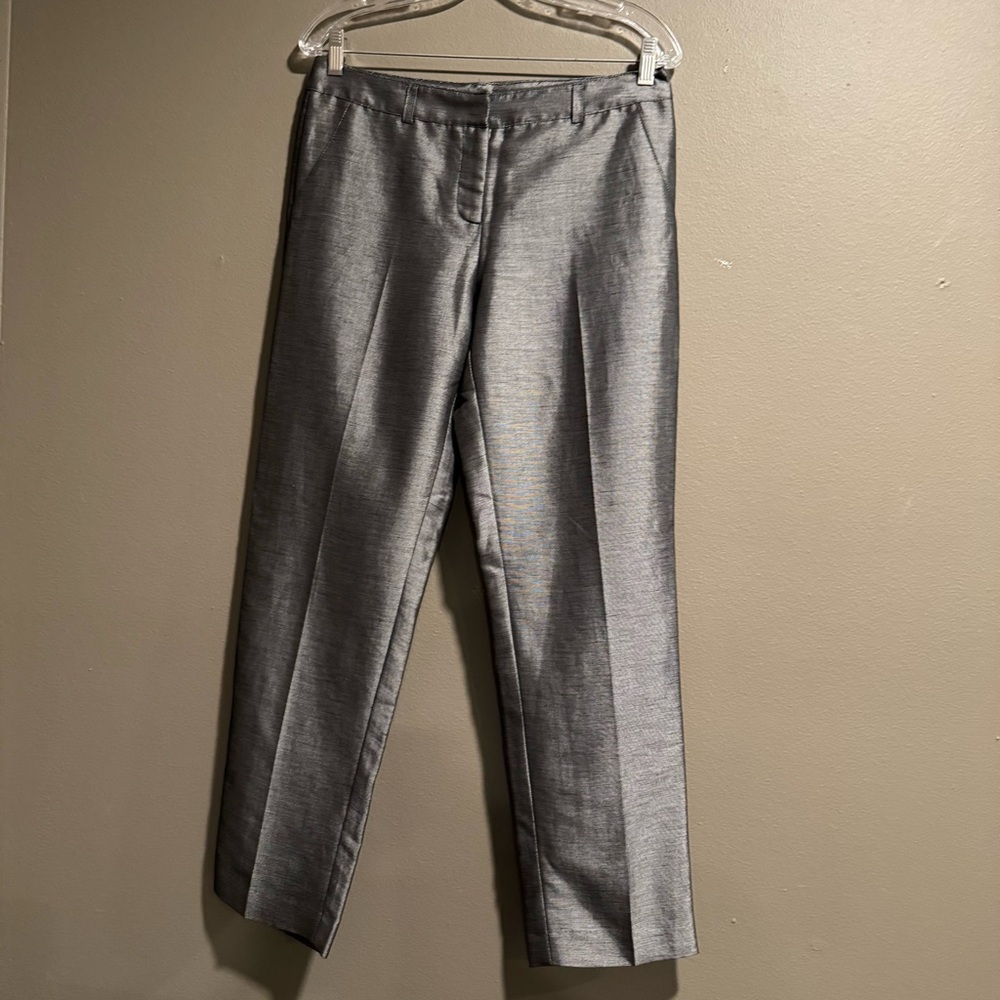 Cache Linen Blend Career Gray Dress Pants Size 4